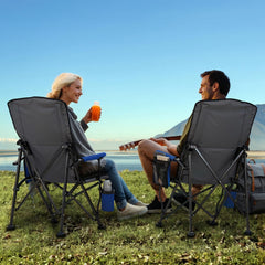 Overmont heavy-duty chair featuring a steel frame for sturdy outdoor seating.