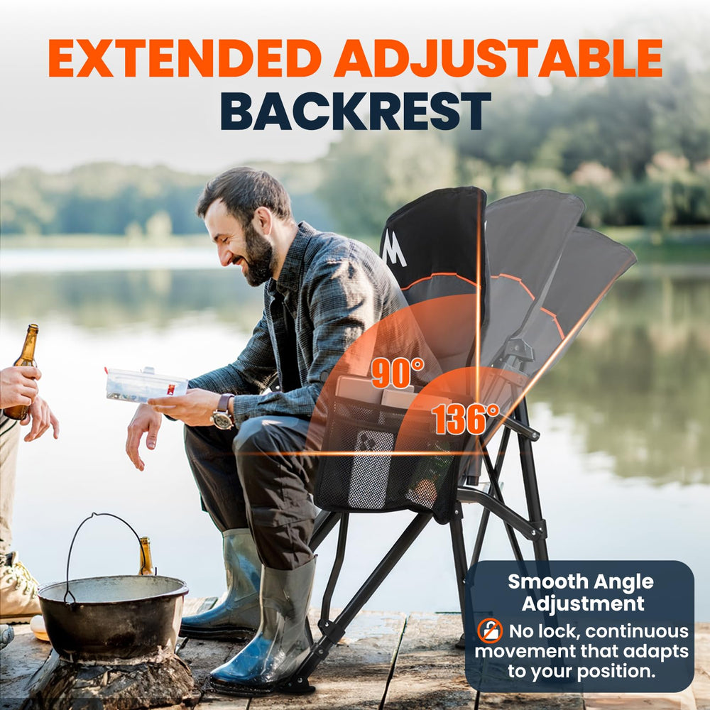 Overmont oversized cup holder and side pockets keep drinks within reach