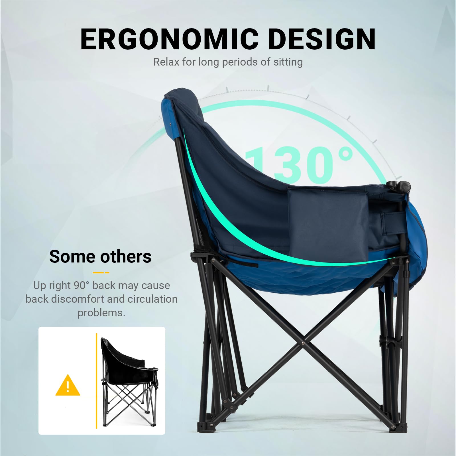 Overmont Oversized Double Camping Chair wine racks offer convenient snacks and drinks outdoors