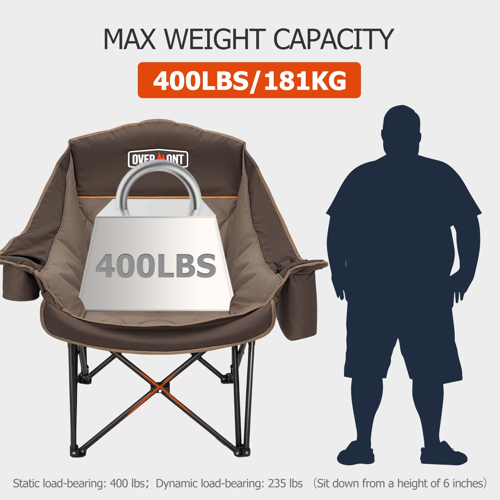 Overmont chair reinforced double-stitching for long-lasting use in rougher conditions.