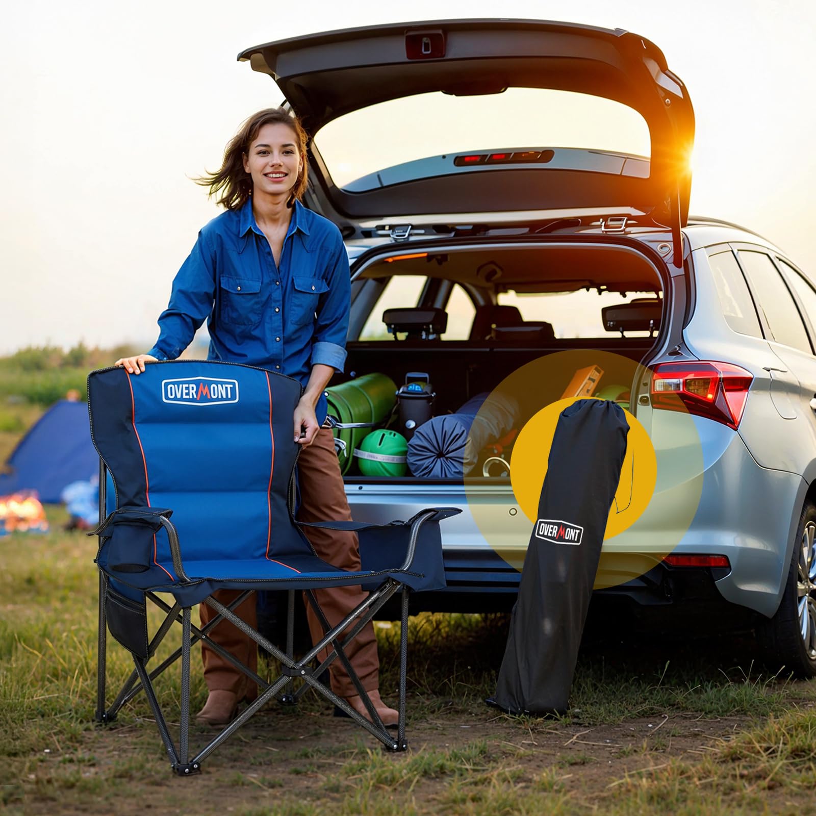 Overmont durable Oxford fabric resists wear during outdoor use.