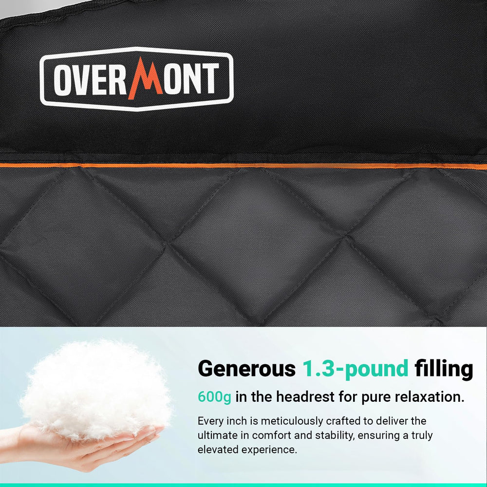 Overmont portable folding chair with storage bag for easy transport and quick setup.
