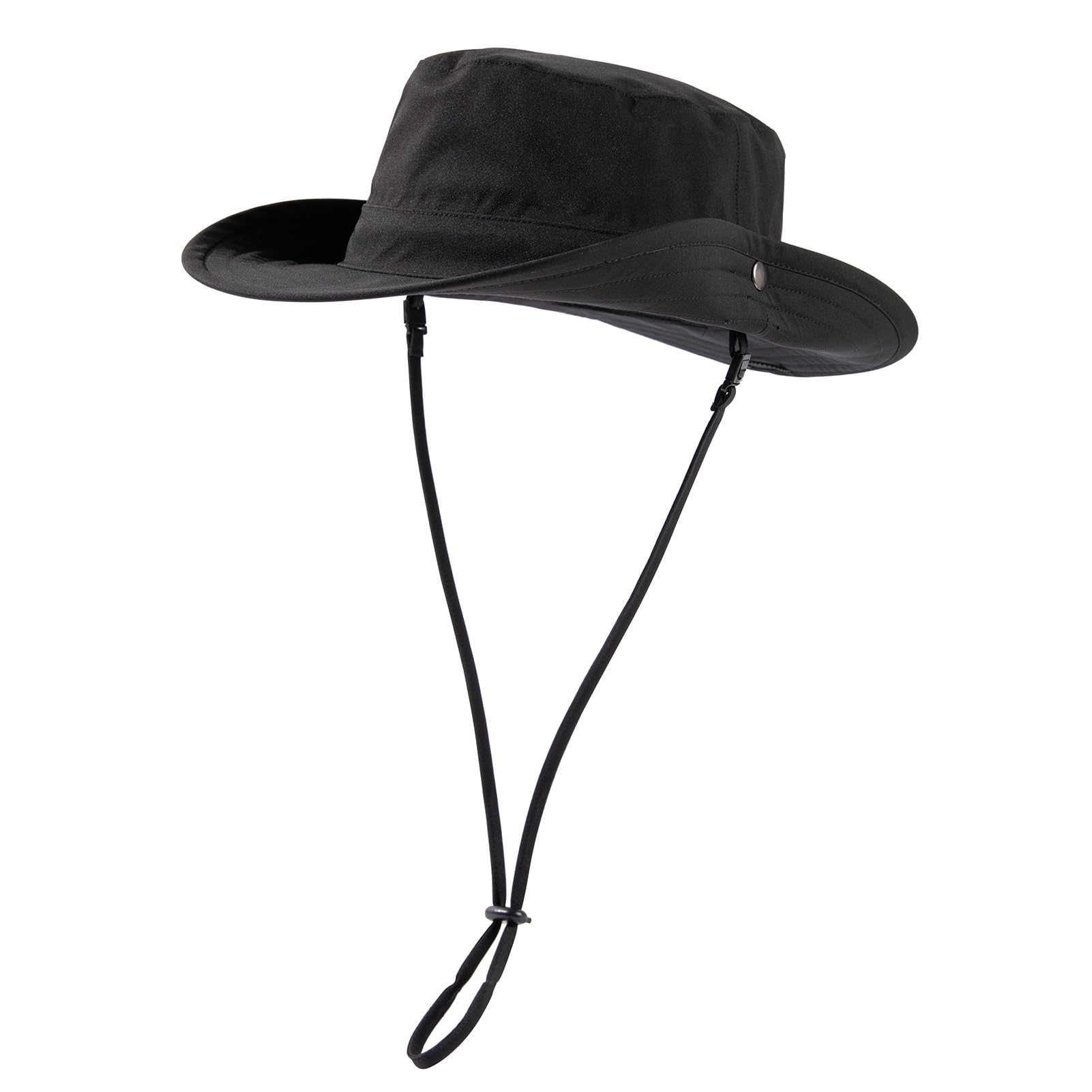 Oversize XL black bucket hat front view