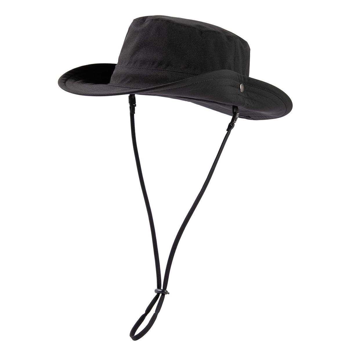 Oversize XL black bucket hat front view