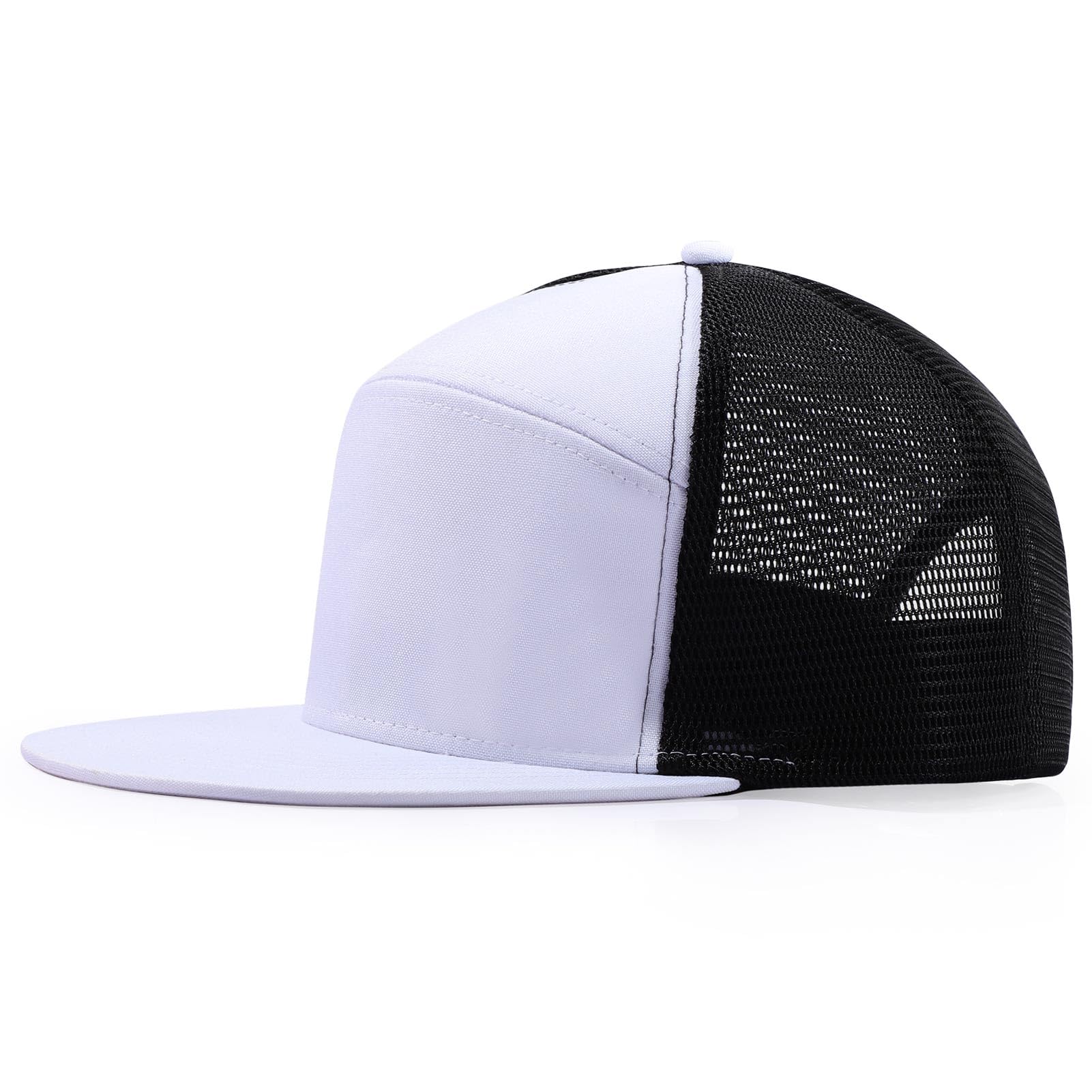 Front view of Oversize XXL structured flat bill snapback cap in light grey