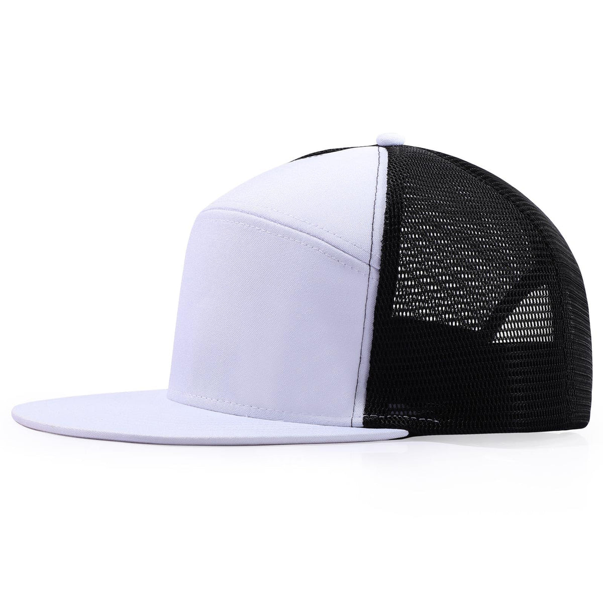 Front view of Oversize XXL structured flat bill snapback cap in light grey