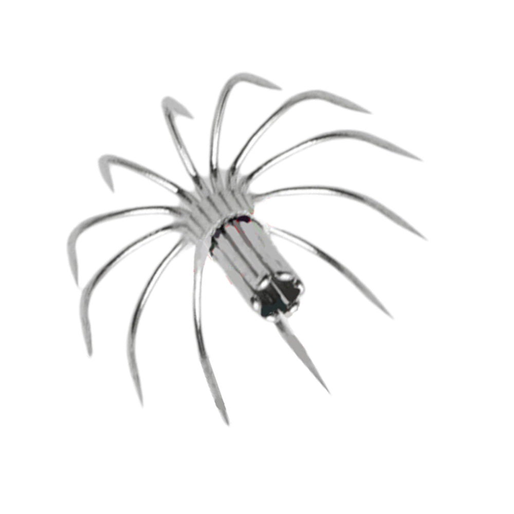 OVERTOYOU 21mm hooks capture larger squid and cuttlefish with sturdy stainless steel.