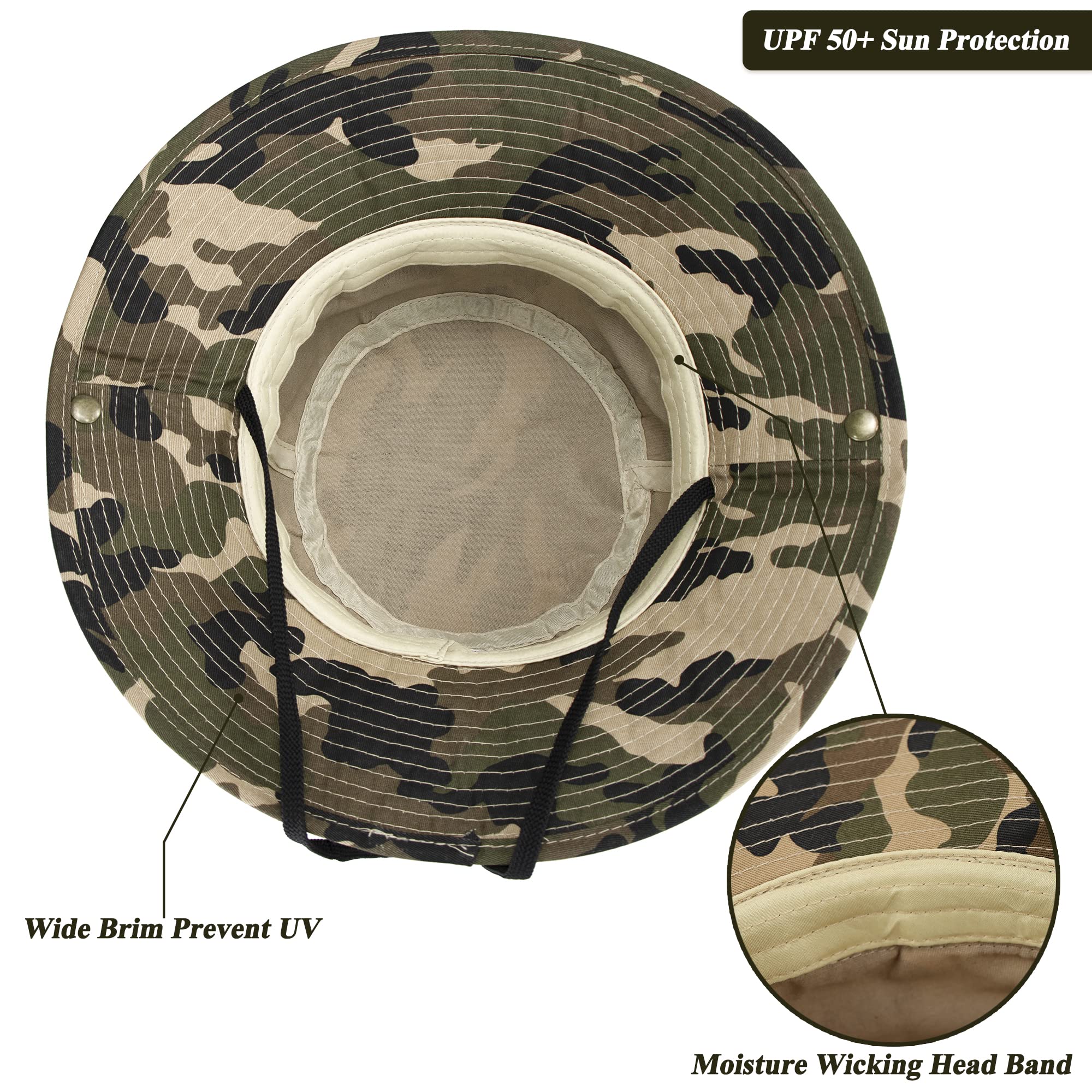 OVOY packable camouflage hat folds small for easy packing.