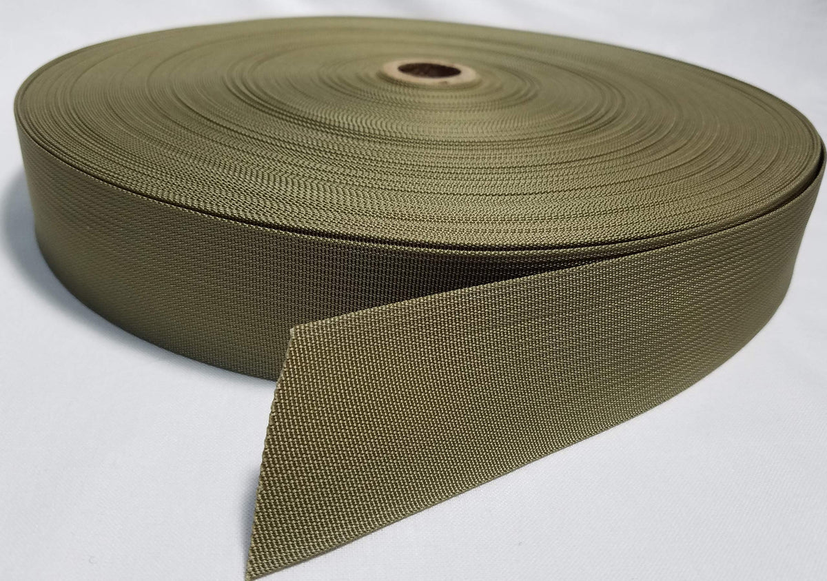 Owen Sewn 1 yard 2-inch Mil-Spec nylon webbing in coyote for durable gear repairs.