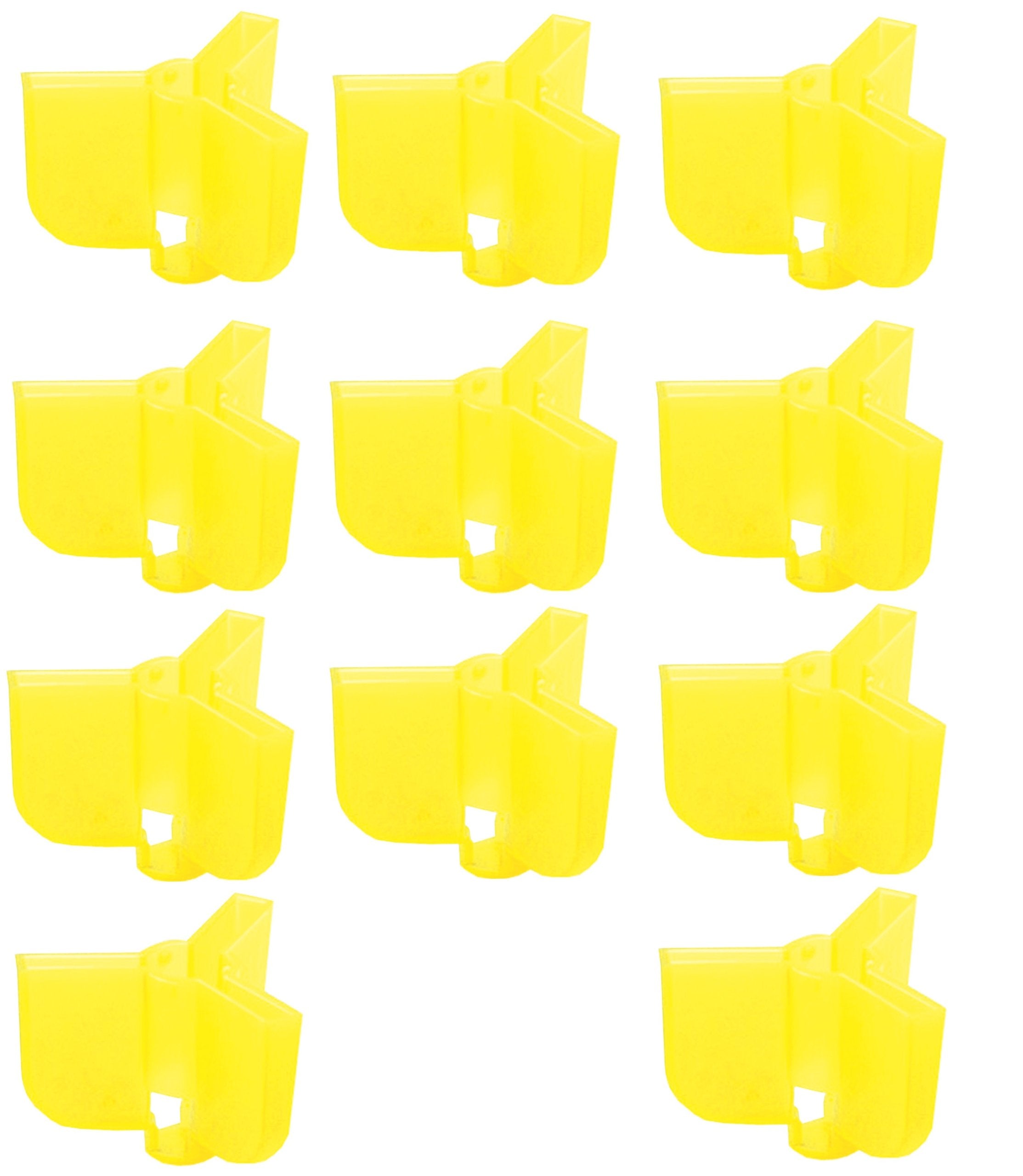 Owner 5112-140 yellow caps close-up highlighting hollow design for drying hook points