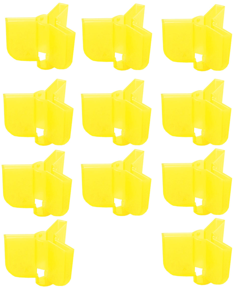 Owner 5112-140 yellow caps close-up highlighting hollow design for drying hook points
