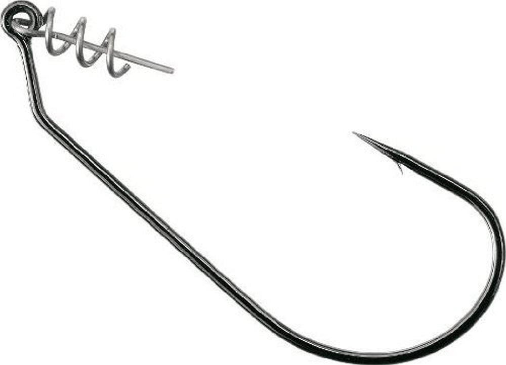 Owner 5167 TwistLOCK Light bass hook close-up highlighting Centering-Pin spring for precise rigging
