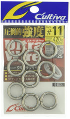 Owner 72825 Split Ring P-25 Ultra Wire #11 - 420lb/695lb - 9pcs