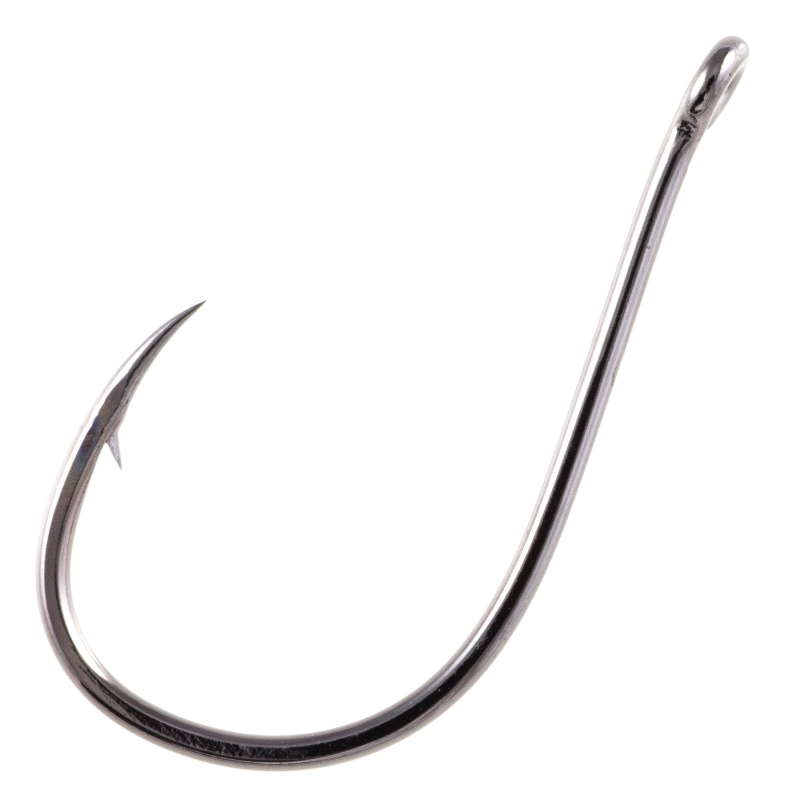 Owner American Mosquito Hook in black chrome with fine-wire shank, ideal for wind-favored light-line finesse.