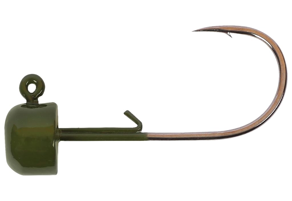 Owner Block Head jig head with wire bait keeper locks soft plastics