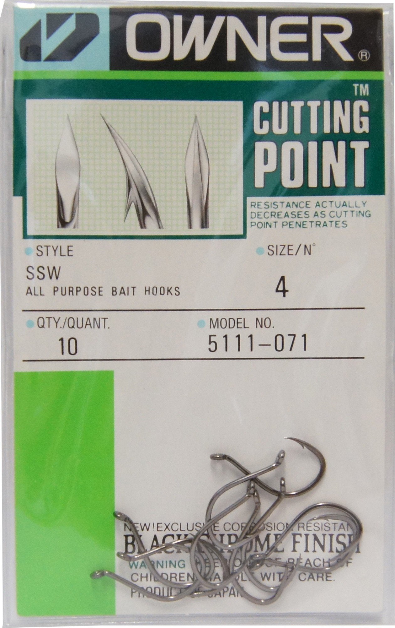 Owner Cutting Point hook Black #2 demonstrates quick, clean entry