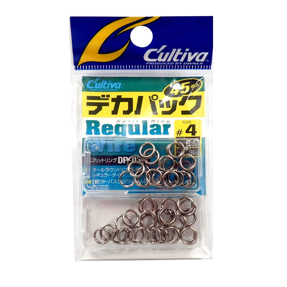 Owner DP-03N split ring regular wire close-up for strong, reliable fishing rigs.