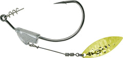 Owner Flashy Swimmer with gold willow-leaf blade delivers added flash during fast retrieves