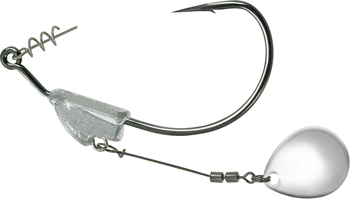 Owner Flashy Swimmer Silver Colorado blade for broad water coverage