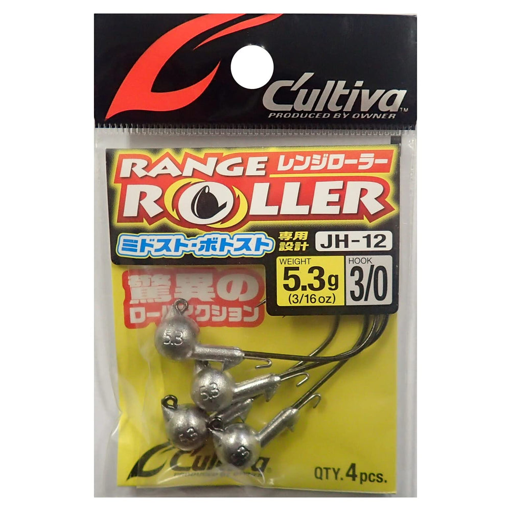 Owner JH12 Range Roller lure with 5.3 g weight and #3/0 hook, front view