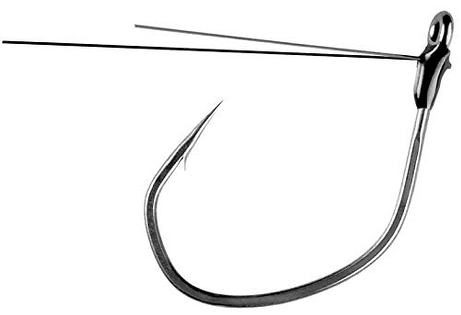 Owner Jungle Wacky Weedless Hook Size 2 in silky gray, ideal for weedless presentations in heavy cover