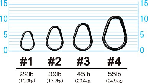 Owner P-37 Teardrop Split Ring #4 - side view with lure