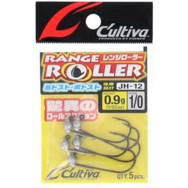 Owner Range Roller jig head in water showing smooth rolling action for finesse fishing.