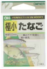 Owner rose-shaped shrimp hook showing 0.23 mm wire diameter for precise bait presentation.