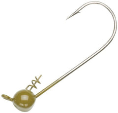 Owner 5151GP-044 shaky head in green pumpkin for weedless rigs and precise nose-down bait presentation.