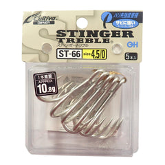 Owner ST-66 Stinger triple hook 4.5/0 packing with heavy wire resists bending for hard-mouth fish