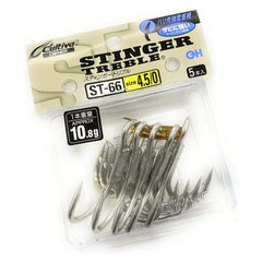 Owner ST-66 Stinger triple hook precision-point highlights sharp spike design for solid hookups
