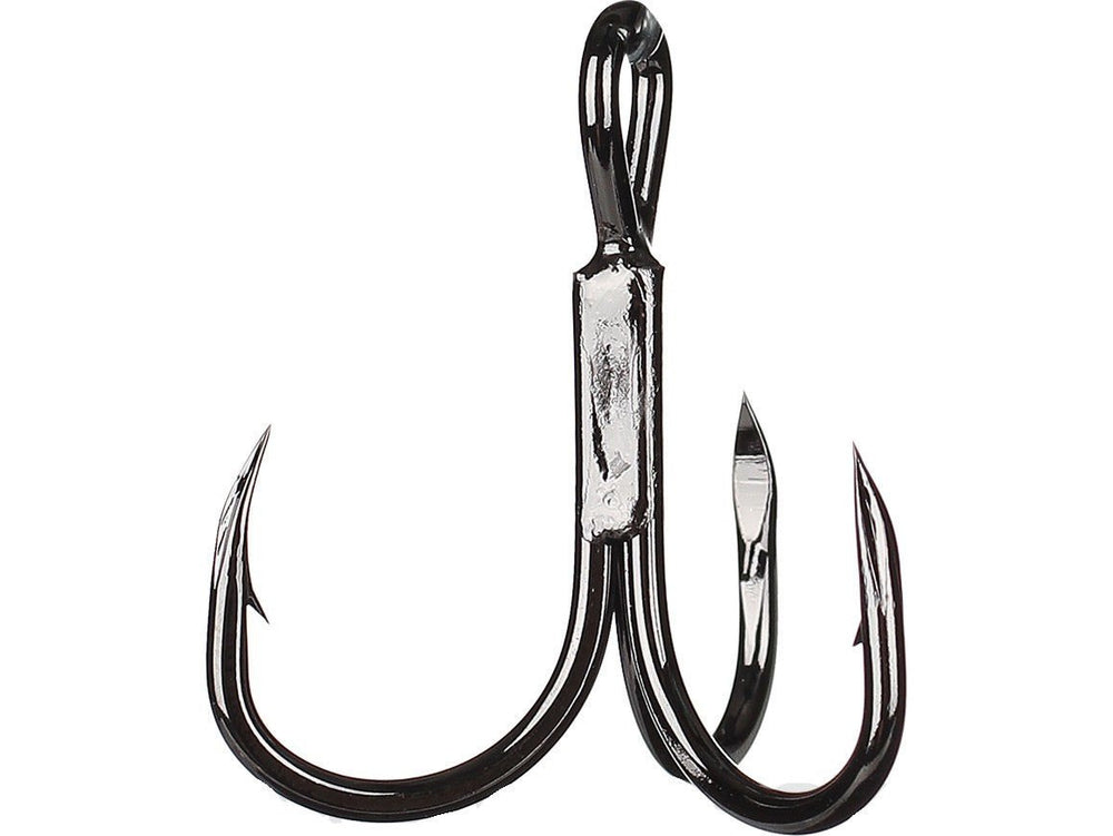 Owner Stinger Treble ST-41BC 2X hook in black chrome finish, ideal for heavy freshwater and saltwater lures
