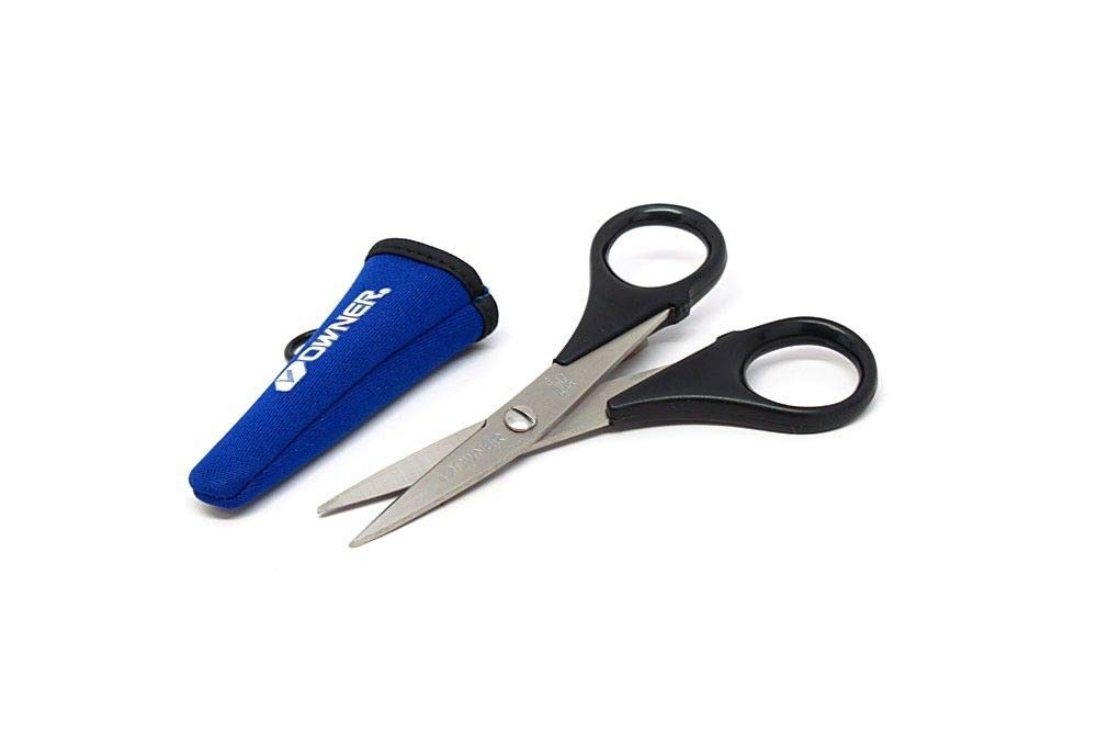 Owner Super Cut braid scissor in black, precise micro-thread cutting for braided lines