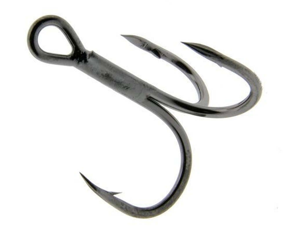 Owner Treble 2 Cutting Point hook with corrosion-resistant finish for heavy freshwater and saltwater rigs.