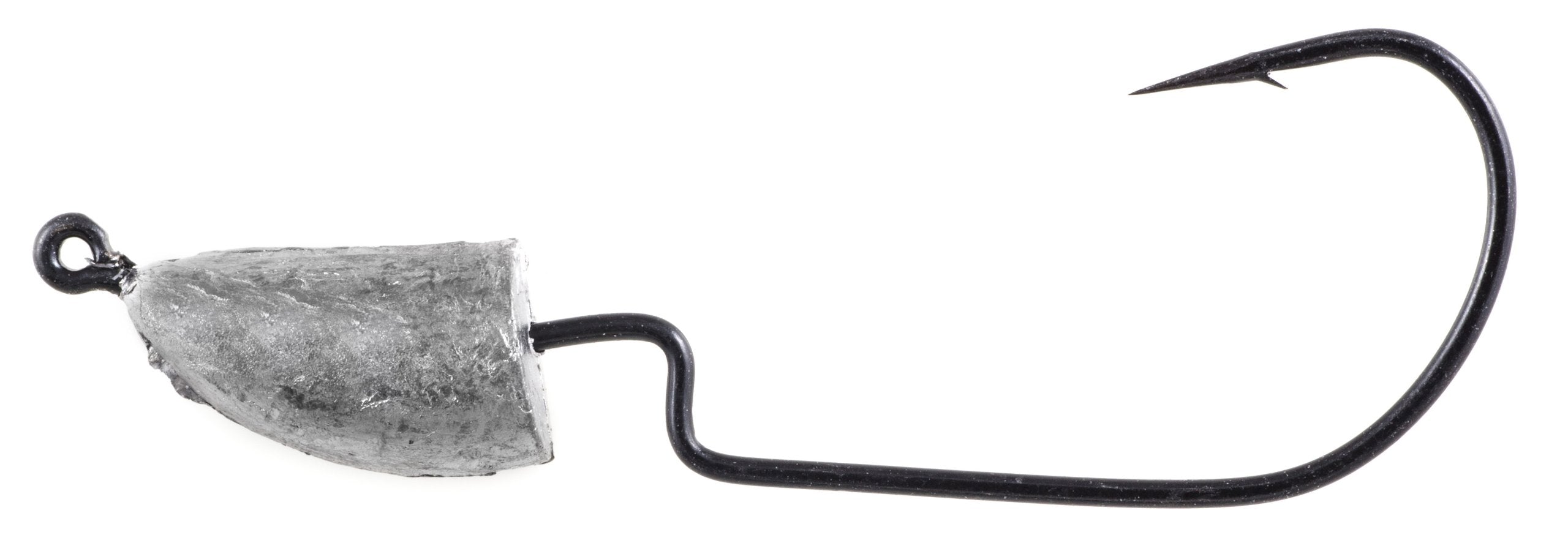 Owner Ultrahead bullet jighead in black 1/8 oz; ideal for Slider Rig and Texas Rig setups.