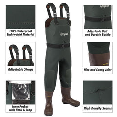 OXYVAN neoprene close-up shows 4-5mm insulation for warmth on cold days