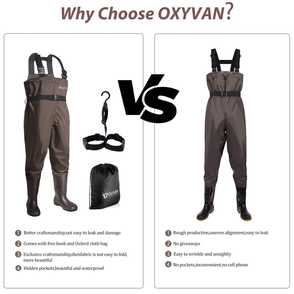 Oxovan durable waders for hunting and farm use show versatility in rough outdoor tasks.