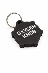Oxygen Knob is a black 3D-printed bottle wrench for quick, portable O2 adjustments.