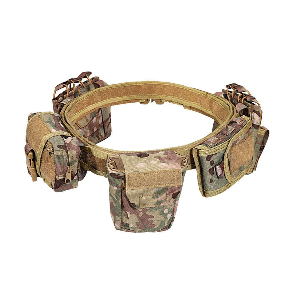 OYDL belt demonstrating MOLLE system and detachable accessories for modular setups.