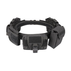 OYDL Tactical Belt with modular pouches arranged for outdoor use