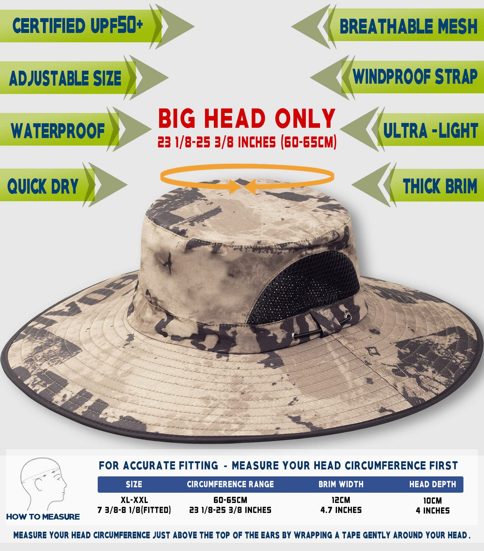 OZ SMART Boonie hat waterproof design keeps you dry during outdoor activities