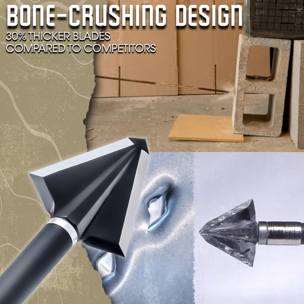 OZCUT Elite 150gr broadhead no-vent design for silent flight.