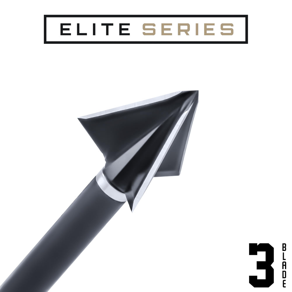OZCUT Elite 3-Blade 125gr broadhead blade-detail shows sharp cut-on-contact blades.