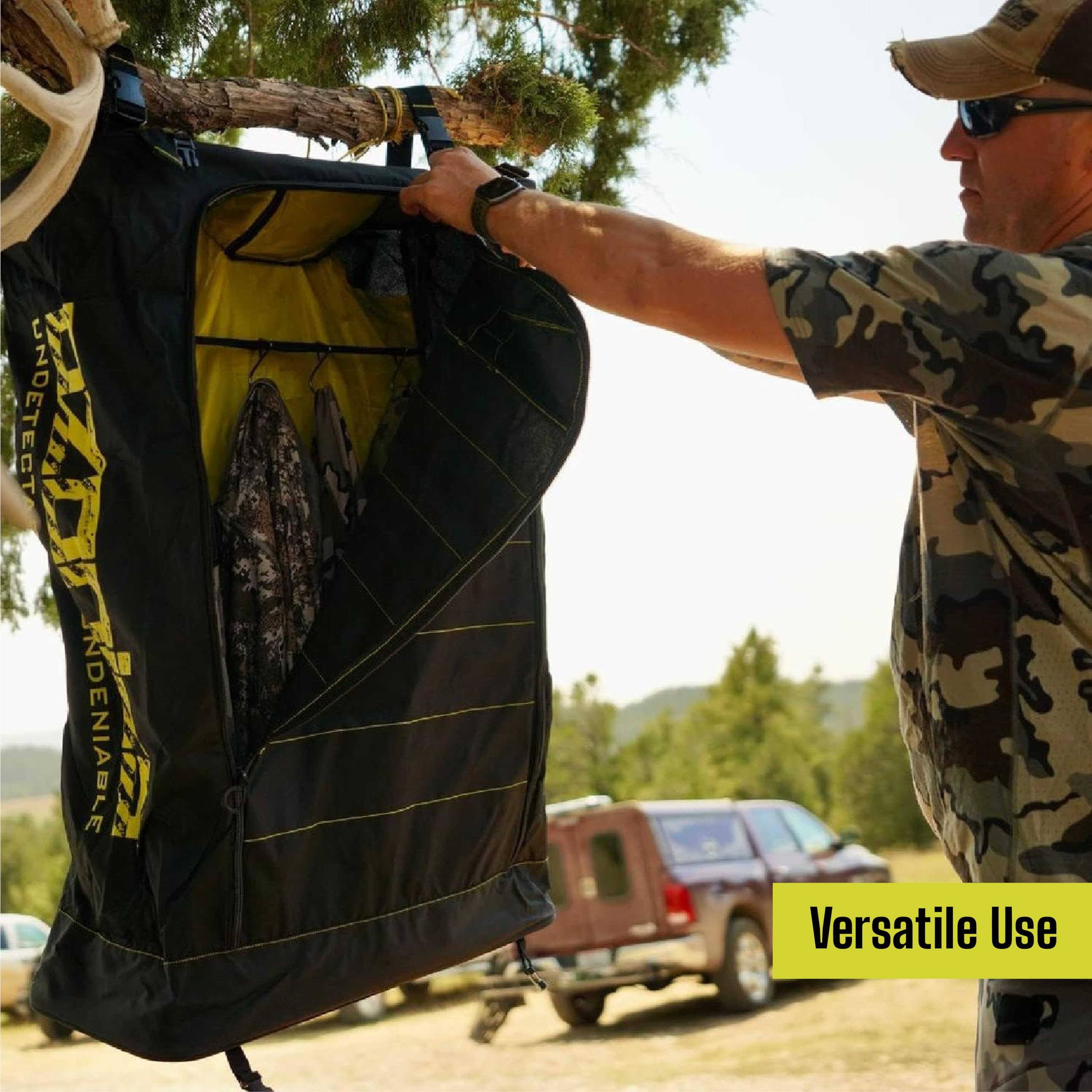 Ozonics DriWash bag collapsible design enables compact storage and travel convenience.
