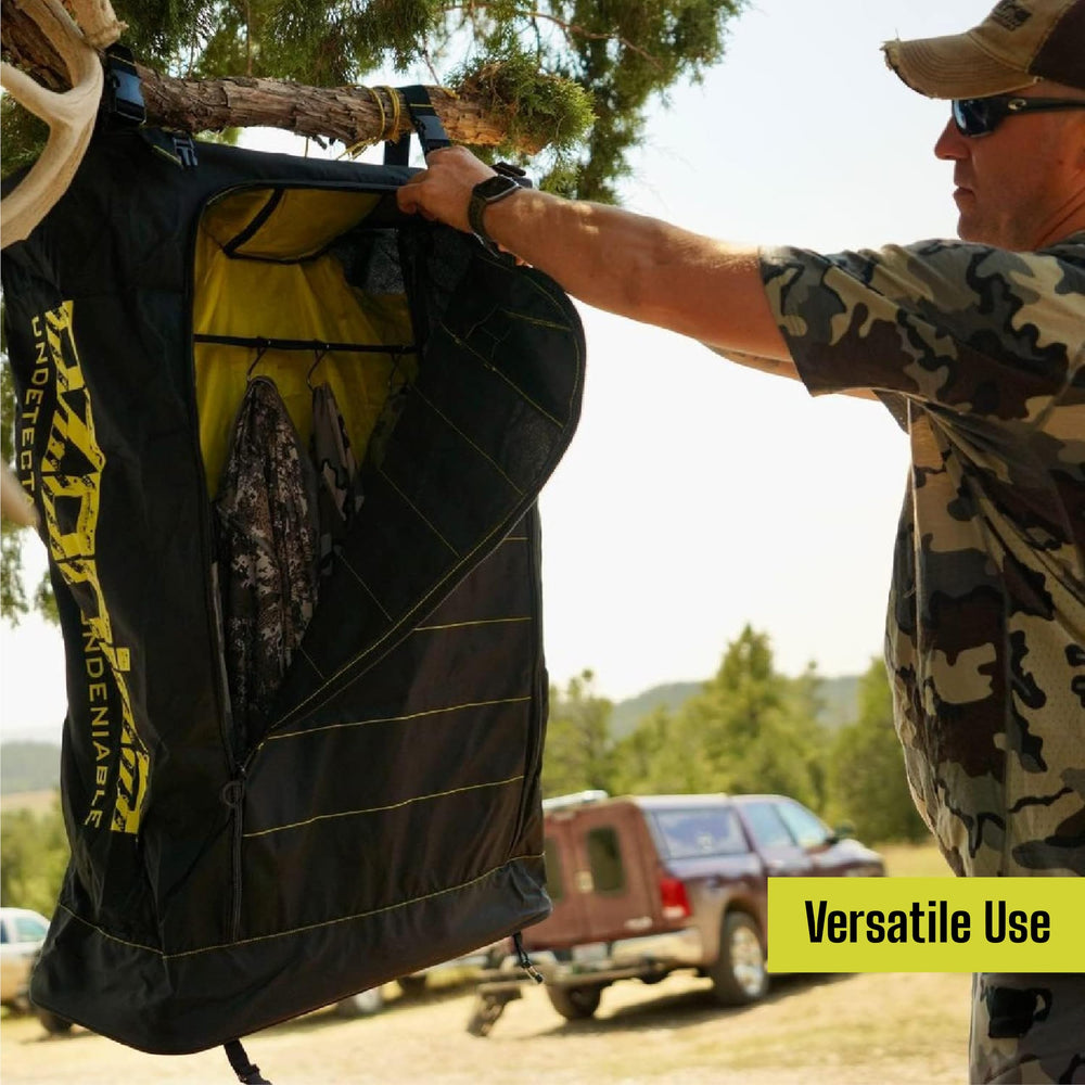 Ozonics DriWash bag collapsible design enables compact storage and travel convenience.