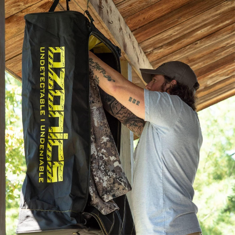 Ozonics DriWash bag multi-purpose use deodorizes clothes, gear, and PPE.