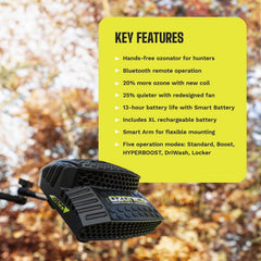 Ozonics HR-600 top-mounted air intake improves airflow and scent management.