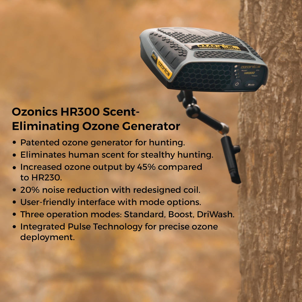 Ozonics HR300 standard mode operation showing reliable scent elimination.