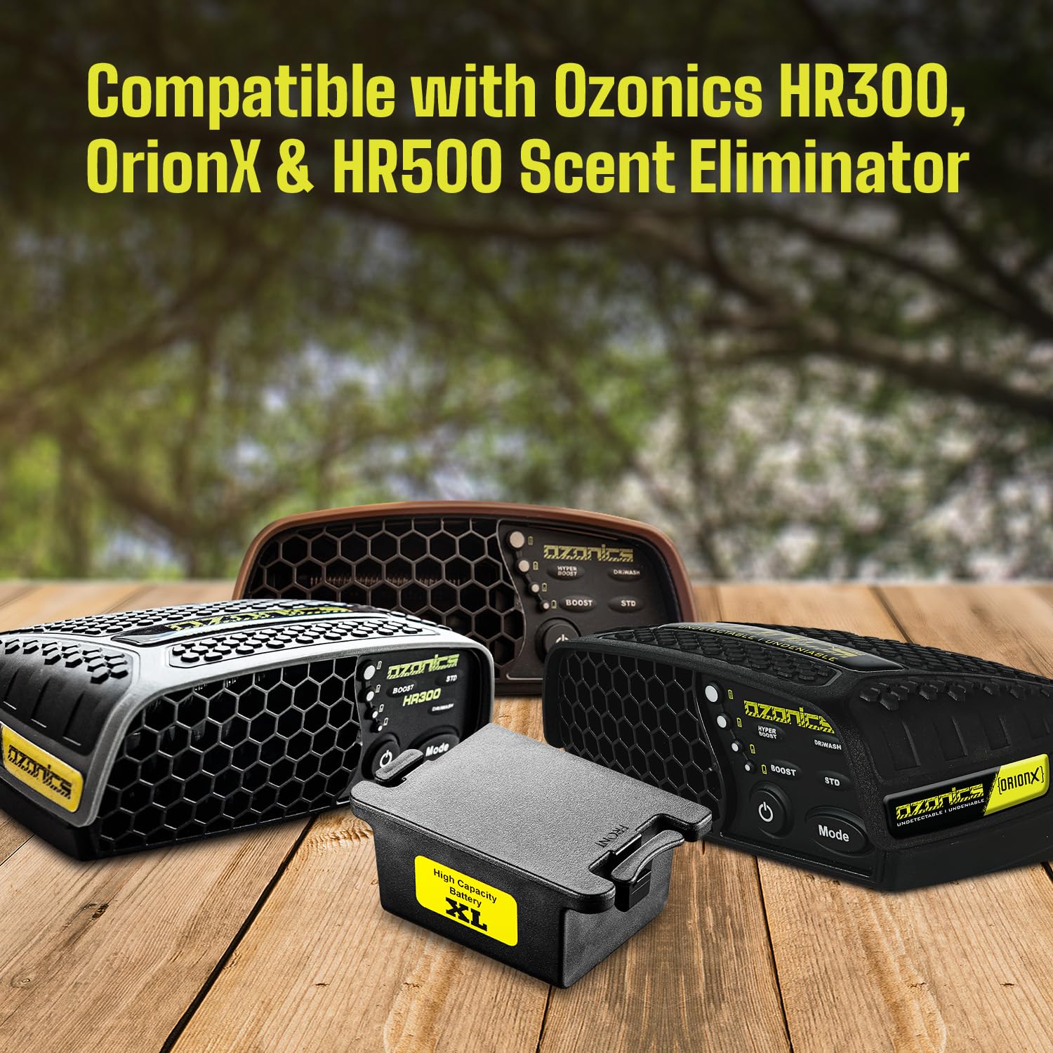 Ozonics SG-BA03XL boost mode image shows up to 8 hours of intensified use
