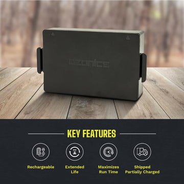 Ozonics SG-BA04XL long-life battery supports extended trips with steady performance